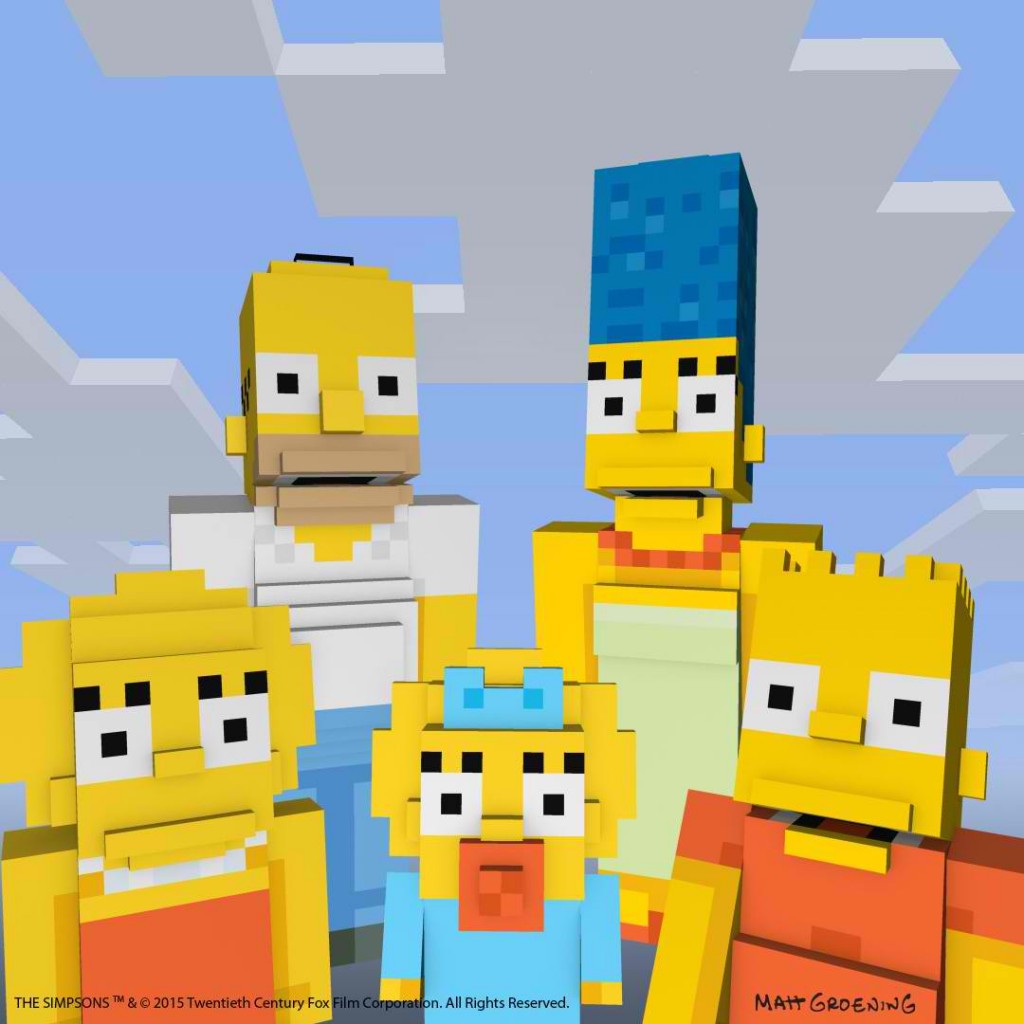 Secventa de incepere din The Simpsons a fost recreata in Minecraft