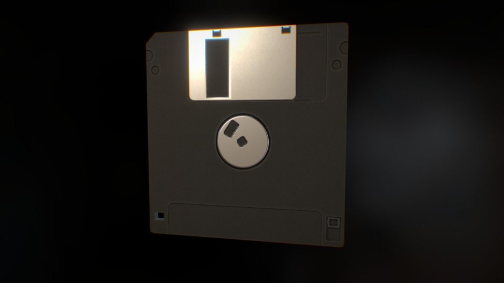 VIDEO Gaming retro de pe o discheta floppy