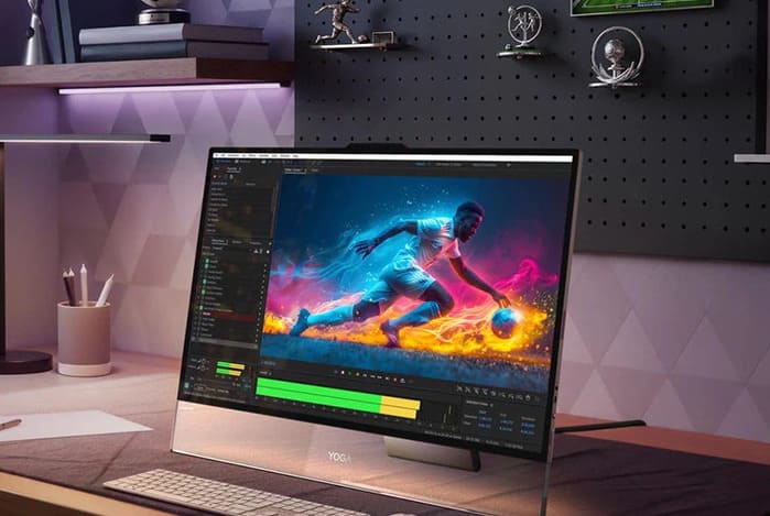 Acest PC desktop all-in-one Lenovo are un ecran 4K uriaș Acest PC desktop all-in-one Lenovo are un ecran 4K uriaș